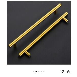 Ravinte Gold Cabinet Handles Hardware 20 Pack 7-1/2 " Pulls Brushed Brass